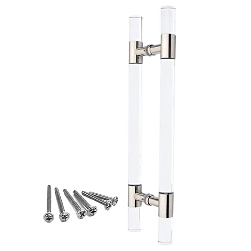 Moderner transparenter Acryl-Scheunentürgriff, Schiebetürgriff für 6,245 cm große Türen, ideal für Küche, Dusche und Eingangsbereich, stilvolles Design, einfache Installation von Generisch
