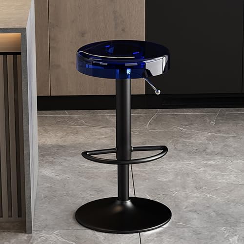 Moderner verstellbarer Barhocker aus blauem Acryl – drehbare Thekenhöhe mit schwarzer Hebestange für Küche, Esszimmer, Zuhause, Bar, stilvolles und ergonomisches Design Moderner verstellbarer Barhocker aus blauem Acryl – drehbare Thekenhöhe mit schwarzer Hebestange für Küche, Esszimmer, Zuhause, Bar, stilvolles und ergonomisches Design von Generisch