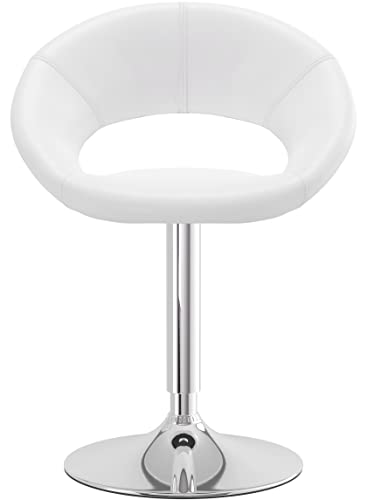 Moderner weißer Samba-Drehstuhl für Home Office, ergonomisches Design mit verstellbarer Höhe und 360-Grad-Drehung von Generisch