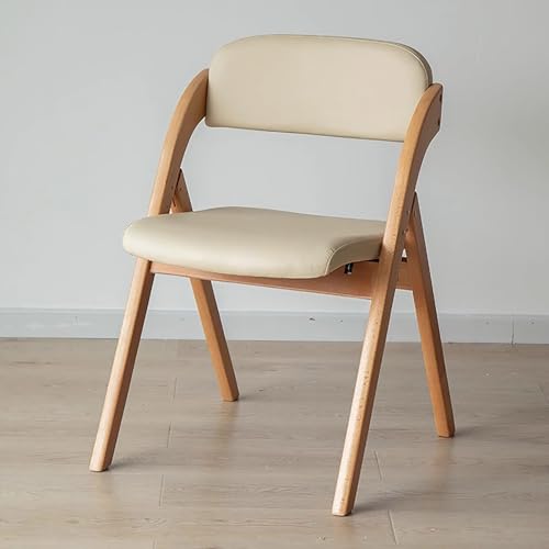 Moderner zusammenklappbarer Esszimmerstuhl aus Holz, für den Innenbereich, extra Stuhl, strapazierfähig, dick gepolsterter Sitz für Gäste, KitchenGM von Generisch