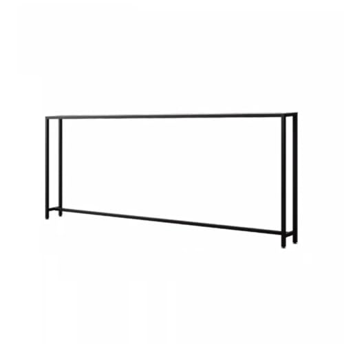 Moderner zweilagiger Konsolentisch mit Doppelablage für Wohnzimmer, Sofa, Schwarz, 180 x 15 x 102 cm Moderner zweilagiger Konsolentisch mit Doppelablage für Wohnzimmer, Sofa, Schwarz, 180 x 15 x 102 cm von Generisch