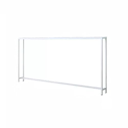Moderner zweilagiger Konsolentisch mit Doppelablage für Wohnzimmer oder Flur (Schwarz, 100 x 15 x 75 cm) von Generisch