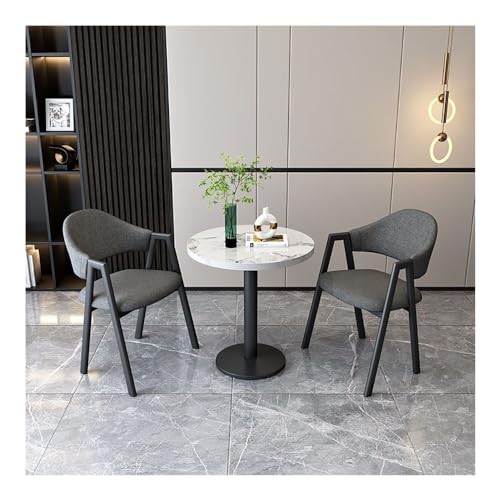 Modernes 3-teiliges Esstisch-Set für 2 runde Küchen-Dinette-Set mit Stahlrahmen, platzsparendes Design für kleine Räume, Apartments und Studios. Modernes 3-teiliges Esstisch-Set für 2 runde Küchen-Dinette-Set mit Stahlrahmen, platzsparendes Design für kleine Räume, Apartments und Studios. von Generisch
