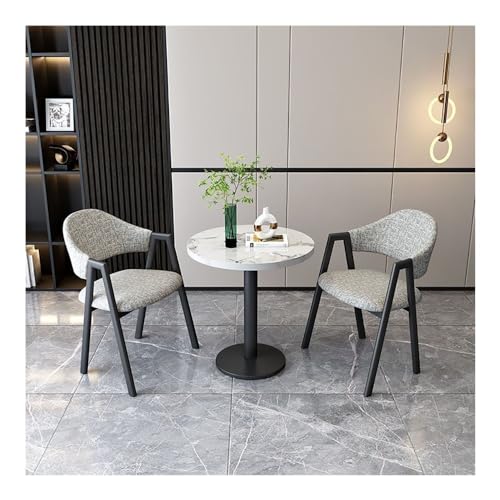 Modernes 3-teiliges Esstisch-Set für 2 runde Küchengarnitur mit Stahlrahmen, platzsparendes Design für kleine Räume, ideal für Apartments und Studios Modernes 3-teiliges Esstisch-Set für 2 runde Küchengarnitur mit Stahlrahmen, platzsparendes Design für kleine Räume, ideal für Apartments und Studios von Generisch