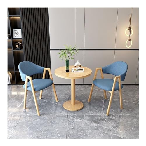 Modernes 3-teiliges Esstisch-Set für 2 runde Küchentische und Stühle, platzsparendes Stahlgestell, ideal für kleine Räume, Apartments und Studios Modernes 3-teiliges Esstisch-Set für 2 runde Küchentische und Stühle, platzsparendes Stahlgestell, ideal für kleine Räume, Apartments und Studios von Generisch