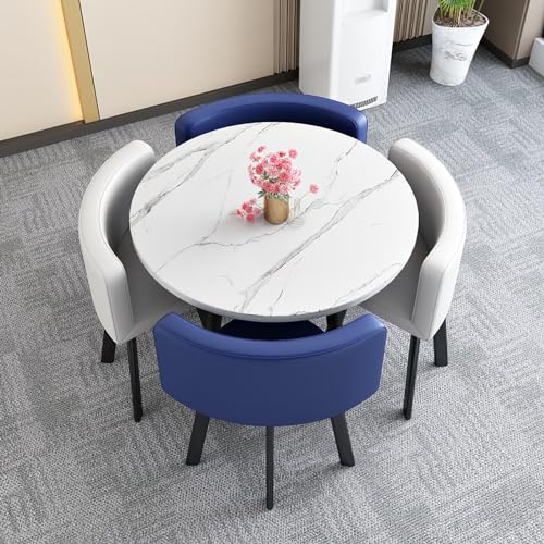 Modernes 5-teiliges Esszimmer-Set mit gepolsterten Stühlen, ideal für Küche, Esszimmer oder Frühstücksbar, Verhandlungstisch, Stühle im Lieferumfang enthalten Modernes 5-teiliges Esszimmer-Set mit gepolsterten Stühlen, ideal für Küche, Esszimmer oder Frühstücksbar, Verhandlungstisch, Stühle im Lieferumfang enthalten von Generisch
