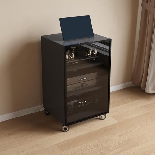 Modernes AV-Geräteregal, höhenverstellbar, multifunktional, für Gaming, Wohnzimmer, Aufnahmestudio und Home Office von Generisch