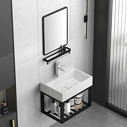 Modernes Badezimmer-Waschtisch-Set mit Waschbecken, platzsparendes Design, Wandschrank mit Spiegel, ideal für kleine Bäder, stilvolle & funktionale Möbel Modernes Badezimmer-Waschtisch-Set mit Waschbecken, platzsparendes Design, Wandschrank mit Spiegel, ideal für kleine Bäder, stilvolle & funktionale Möbel von Generisch