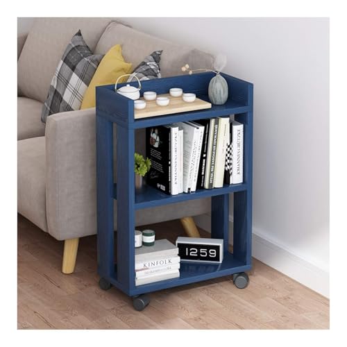 Modernes Bücherregal aus Holz – 3-stöckiges Rollregal für organisierte Wohnräume von Generisch