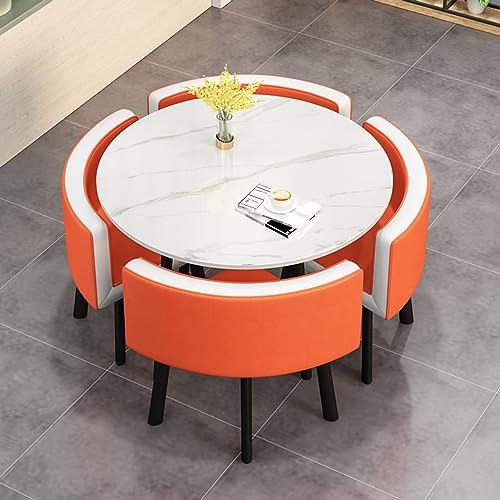 Modernes Büro-Empfangstisch-Set mit Stühlen, klein, platzsparend, Konferenztisch für Zuhause, Wohnzimmer, Balkon, Café, Pausenraum, stilvolle Büromöbel in Schwarz oder Weiß Modernes Büro-Empfangstisch-Set mit Stühlen, klein, platzsparend, Konferenztisch für Zuhause, Wohnzimmer, Balkon, Café, Pausenraum, stilvolle Büromöbel in Schwarz oder Weiß von Generisch