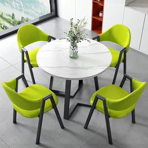 Modernes Büro- und Empfangsraum, Clubtisch und Stuhl-Set, kleiner Konferenzraum, Verhandlungstisch-Sets für 4 platzsparende 80 cm, grüne Möbel Modernes Büro- und Empfangsraum, Clubtisch und Stuhl-Set, kleiner Konferenzraum, Verhandlungstisch-Sets für 4 platzsparende 80 cm, grüne Möbel von Generisch