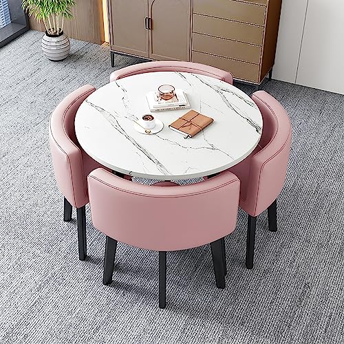 Modernes Business Hotel Lobby Esstisch Set Büro Couchtisch und Stuhl Set für Freizeitbereich Home Balkon Kleiner runder Tisch mit 4 Stühlen Stilvolle Möbel für Arbeit und Entspannung Modernes Business Hotel Lobby Esstisch Set Büro Couchtisch und Stuhl Set für Freizeitbereich Home Balkon Kleiner runder Tisch mit 4 Stühlen Stilvolle Möbel für Arbeit und Entspannung von Generisch