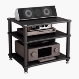 Modernes Eckregal für Plattenspieler, 3 Etagen, AV-Media-Ständer, offenes Stereo-Regal für Projektor, Kabelbox und Medien-Aufbewahrung, stilvolles schwarzes Design Modernes Eckregal für Plattenspieler, 3 Etagen, AV-Media-Ständer, offenes Stereo-Regal für Projektor, Kabelbox und Medien-Aufbewahrung, stilvolles schwarzes Design von Generisch
