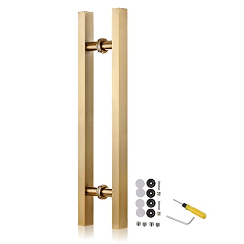 Modernes Eingangstürgriff-Set, doppelseitig, Schiebetürgriffe, Duschtürgriffe, Holztor, Schubstange mit Schrauben für Zuhause, Garage, Geschäft und Bankgebrauch von Generisch