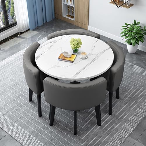 Modernes Esstisch-Set mit 4 Stühlen Massivholz Küchentisch für Esszimmer Moderner Empfangstisch und Stuhl Set Modernes Esstisch-Set mit 4 Stühlen Massivholz Küchentisch für Esszimmer Moderner Empfangstisch und Stuhl Set von Generisch
