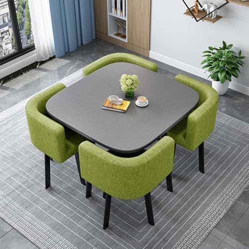 Modernes Esstisch aus Holz mit 4 Stühlen rund / eckig Design für Wohnzimmer oder Esszimmer von Generisch