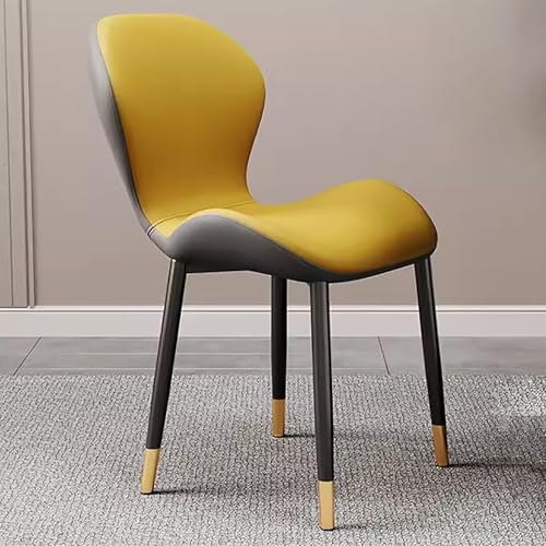 Modernes Esszimmerstuhl-Set mit PU-Sitzen und Metallbeinen, stilvoll und bequem für Esszimmer, Küche, Wohnzimmer, Geschäft und Hotel von Generisch