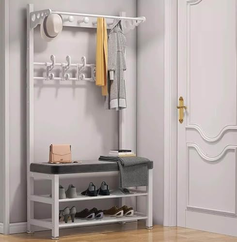 Modernes Flur-/Eingangsmöbel-Set – Bankhaken & Regalgarderobe für stilvolle Nization im Flur Eingang & Schlafzimmer – platzsparendes Design von Generisch