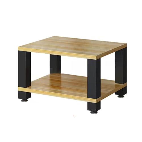 Modernes HiFi-Rack – robuster Audio-Komponentenständer für Stereo- und Plattenspieler – AV-Media-Tower-Aufbewahrung – stilvolles helles Walnuss-Design (60 x 48 x 37,5 cm) von Generisch