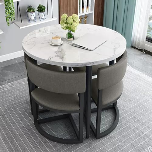 Modernes Konferenztisch und Stühle, Set für Büroempfang, runder Tisch und Stuhl-Kombination mit platzsparendem Design Modernes Konferenztisch und Stühle, Set für Büroempfang, runder Tisch und Stuhl-Kombination mit platzsparendem Design von Generisch