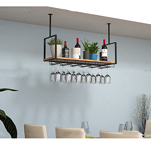 Modernes Loft Hängeregal Weinregal mit Zaun-Design schwarz 100 x 30 x 60 cm von Generisch