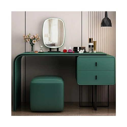 Modernes Luxus-Schreibtisch-Set mit Spiegel und Hocker, Grün, für Mädchenzimmer, Schminktisch, Heimmöbel, Schminktisch Modernes Luxus-Schreibtisch-Set mit Spiegel und Hocker, Grün, für Mädchenzimmer, Schminktisch, Heimmöbel, Schminktisch von Generisch
