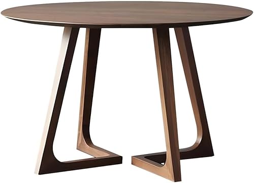Modernes Massivholz-Esstisch-Set mit gepolsterten Stühlen, nussbraunes Finish, 120,7 cm, quadratisches Doppelsockel-Design für Wohnzimmer oder Esszimmer, stilvoll und langlebig Modernes Massivholz-Esstisch-Set mit gepolsterten Stühlen, nussbraunes Finish, 120,7 cm, quadratisches Doppelsockel-Design für Wohnzimmer oder Esszimmer, stilvoll und langlebig von Generisch