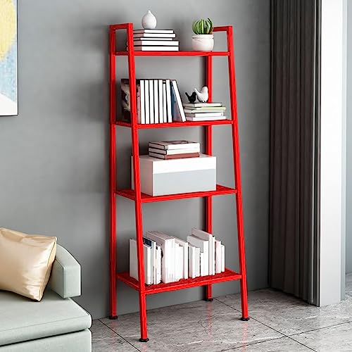 Modernes Metall-Leiterregal mit rechteckigen Regalen, Mehrzweck-Küchen- und Balkonaufbewahrung, trapezförmiger Blumenständer, vom Boden bis zur Decke, Design Rot Modernes Metall-Leiterregal mit rechteckigen Regalen, Mehrzweck-Küchen- und Balkonaufbewahrung, trapezförmiger Blumenständer, vom Boden bis zur Decke, Design Rot von Generisch