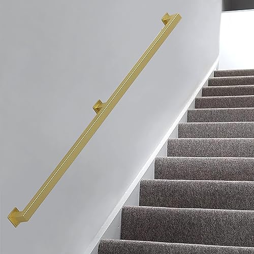 Modernes Metall-Treppengeländer – Schwarz/Weiß/Gold, Schmiedeeiserne Baluster, Wandmontage, für Innen- und Außentreppen, Dachbodenstufen und Treppen Modernes Metall-Treppengeländer – Schwarz/Weiß/Gold, Schmiedeeiserne Baluster, Wandmontage, für Innen- und Außentreppen, Dachbodenstufen und Treppen von Generisch