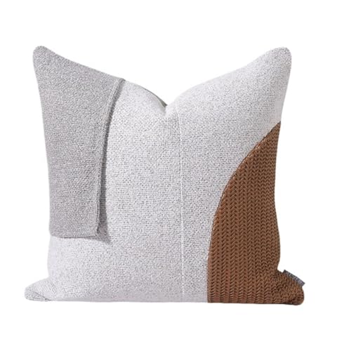 Modernes Modellzimmerkissen aus Baumwolle und Hanfnähten, gewebtes Leder, einfaches geometrisches Designer-Sofakissen for das Wohnzimmer, 45,7 x 45,7 cm Modernes Modellzimmerkissen aus Baumwolle und Hanfnähten, gewebtes Leder, einfaches geometrisches Designer-Sofakissen for das Wohnzimmer, 45,7 x 45,7 cm von Generisch