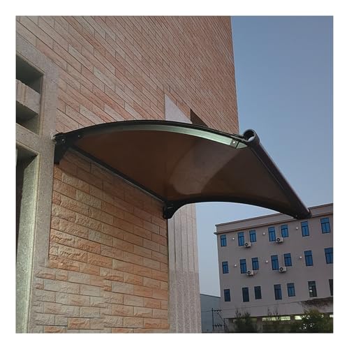 Modernes Polycarbonat-Türvordach, 2,5 mm, transparent, zum Aufhängen, Gartenschirm, Aluminium-Regenrinne, Wetterschutz für Eingangsbereich und Fenster (150 x 220 cm) von Generisch