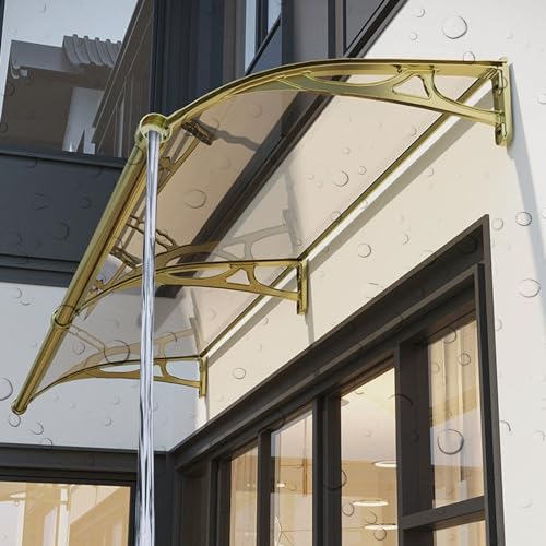 Modernes Polycarbonat-Türvordach mit Aluminiumhalterung, wetterfest, Terrasseneingangs-Abdeckung, UV-Schutz, schneefest, Entwässerungsrinne, stilvoller Outdoor-Unterstand Modernes Polycarbonat-Türvordach mit Aluminiumhalterung, wetterfest, Terrasseneingangs-Abdeckung, UV-Schutz, schneefest, Entwässerungsrinne, stilvoller Outdoor-Unterstand von Generisch