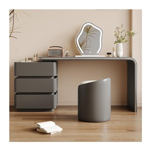 Modernes Schminktisch-Set mit LED-Spiegel, 3 Schubladen, Schminktisch, schlichtes Design, inklusive Stuhl, perfekt für Frauen und Mädchen, stilvolle Kosmetikstation Modernes Schminktisch-Set mit LED-Spiegel, 3 Schubladen, Schminktisch, schlichtes Design, inklusive Stuhl, perfekt für Frauen und Mädchen, stilvolle Kosmetikstation von Generisch
