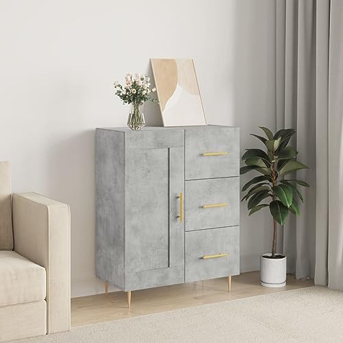 Modernes Sideboard mit 3 Schubladen und Metallbeinen – Aufbewahrungsschrank für Wohnzimmer oder Flur – Hochglanzschrank von Generisch