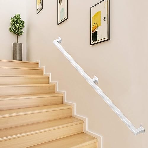 Modernes Treppengeländer aus Schmiedeeisen, Treppengeländer für Innen- und Außenbereich, Sicherheits-Haltegriff mit robustem Vierkantrohr-Design Modernes Treppengeländer aus Schmiedeeisen, Treppengeländer für Innen- und Außenbereich, Sicherheits-Haltegriff mit robustem Vierkantrohr-Design von Generisch