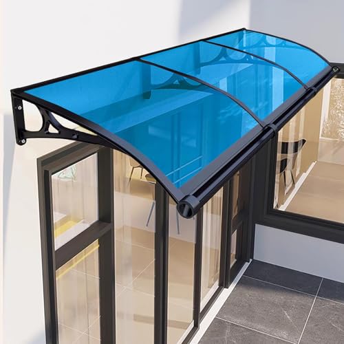 Modernes UV-beständiges Türvordach, stilvolle Eingangsmarkise, strapazierfähige Außenfensterabdeckung, Blau 120 x 470 cm, wetterfester Unterstand für Türen und Fenster Modernes UV-beständiges Türvordach, stilvolle Eingangsmarkise, strapazierfähige Außenfensterabdeckung, Blau 120 x 470 cm, wetterfester Unterstand für Türen und Fenster von Generisch