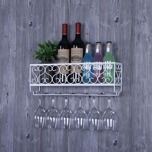 Modernes Weinregal aus Metall mit schwebender Halterung und Glashalter, multifunktionales Eisenregal für Küche und gewerbliche Nutzung Modernes Weinregal aus Metall mit schwebender Halterung und Glashalter, multifunktionales Eisenregal für Küche und gewerbliche Nutzung von Generisch