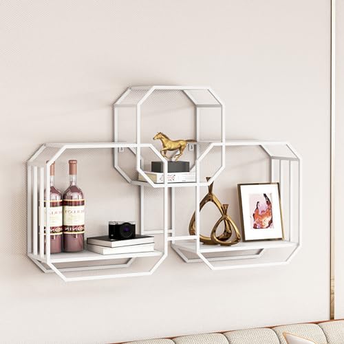 Modernes Weinregal zur Wandmontage, schwimmende Wandregale, Weinaufbewahrungsregale mit Stielglas-Aufhänger, Metall-Weinflaschen-Weinglashalter, Eisen-Präsentationsständer, für Zuhause, Restaurant Modernes Weinregal zur Wandmontage, schwimmende Wandregale, Weinaufbewahrungsregale mit Stielglas-Aufhänger, Metall-Weinflaschen-Weinglashalter, Eisen-Präsentationsständer, für Zuhause, Restaurant von Generisch