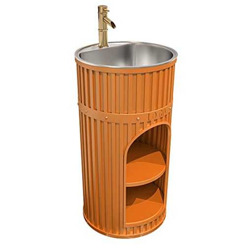Modernes industrielles Waschtisch-Set mit abnehmbarem Ständer, freistehende Badezimmermöbel mit Waschbeckenunterschrank von Generisch