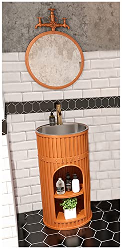 Modernes industrielles Waschtisch-Set mit abnehmbarem Ständer, freistehende Badezimmermöbel mit Waschbeckenunterschrank von Generisch