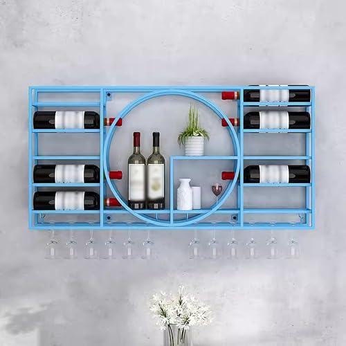 Modernes industrielles Weinregal aus Metall zur Wandmontage mit hängendem Weinglas-Flaschendisplay für Zuhause, Restaurant und Bars Modernes industrielles Weinregal aus Metall zur Wandmontage mit hängendem Weinglas-Flaschendisplay für Zuhause, Restaurant und Bars von Generisch