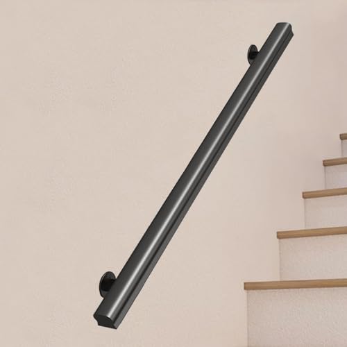 Modernes schwarzes Massivholz-Treppen-Set für Treppenstufen im Innen- und Außenbereich, 30 cm, rutschfestes Sicherheits-Handlauf-Geländersystem, langlebig und stilvoll, einfache Installation Modernes schwarzes Massivholz-Treppen-Set für Treppenstufen im Innen- und Außenbereich, 30 cm, rutschfestes Sicherheits-Handlauf-Geländersystem, langlebig und stilvoll, einfache Installation von Generisch