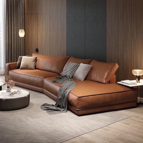Modular Sofa Großes, 126 Zoll Flauschiges Leder-Wolkensofa, Sofabed for Wohnzimmer, Spielzimmer, Massivholzrahmen, Geformt, Ecke von Generisch