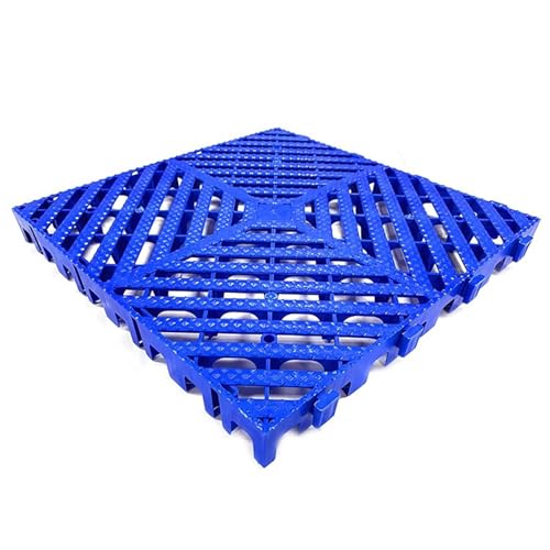 Modulare Ineinandergreifende Kissen, 40 X 40 cm, 2 Stück, Gummi-Bodenfliesen, 4 cm Dick, Für Terrasse, Pool, Außendusche, Innenhof, Balkon(Blue,6pcs) von Generisch