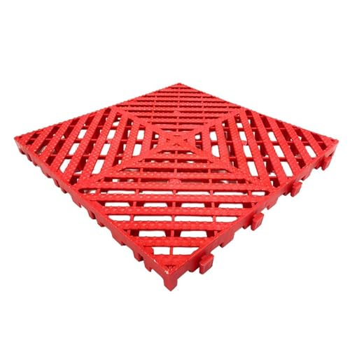 Modulare Ineinandergreifende Kissen, 40 X 40 cm, 2 Stück, Gummi-Bodenfliesen, 4 cm Dick, Für Terrasse, Pool, Außendusche, Innenhof, Balkon(Red,10pcs) von Generisch