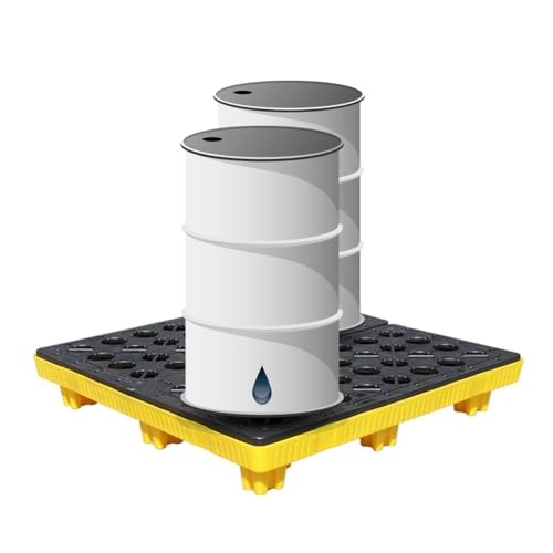 Modulare Spill Containment Platform with Grating, Anti-Leakage Solution for Oil Drums and Tanks, Industrial and Workshop Use von Generisch