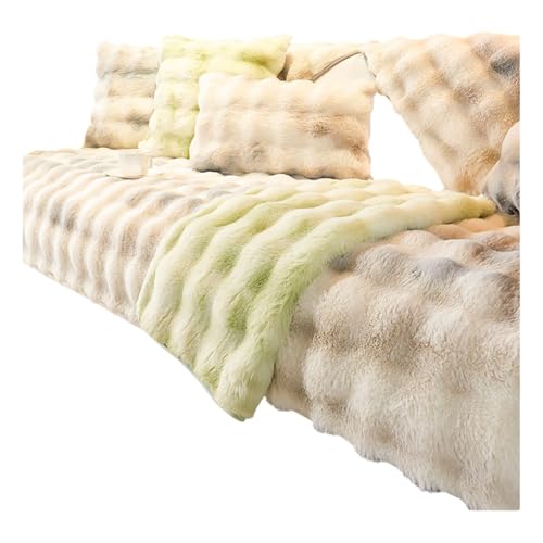 Modularer Sofabezug aus Samt | Antirutschschutz für Liegesessel | Waschbares Anti-Rutsch-Design | Beige 70 cm x 150 cm | Stilvoller Möbelschild von Generisch