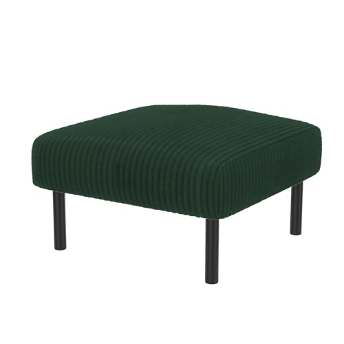 Modulares Cord-Sofa-Set – ergonomischer Zweisitzer, Sessel & mit Seitentasche, stabiler Metall-Holzrahmen – perfekt für Wohnzimmer & kleine Wohnungen (Smaragd) von Generisch