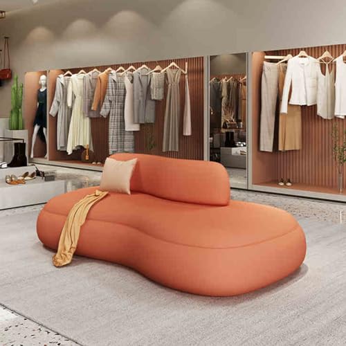Modulares Sektionalsofa – luxuriöses geschwungenes Design, kratzfeste, bequeme weiße Ledercouch für Wohnzimmer oder Büro von Generisch