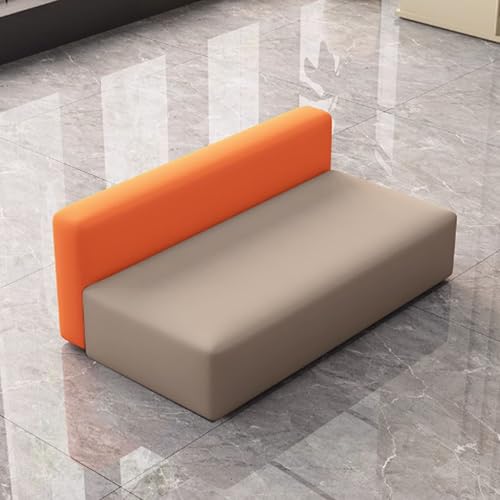 Modulares Sofagarnitur mit Loungesessel und quadratischem Fußhocker, umweltfreundliches Leder für ultimativen Komfort in Wohnräumen von Generisch